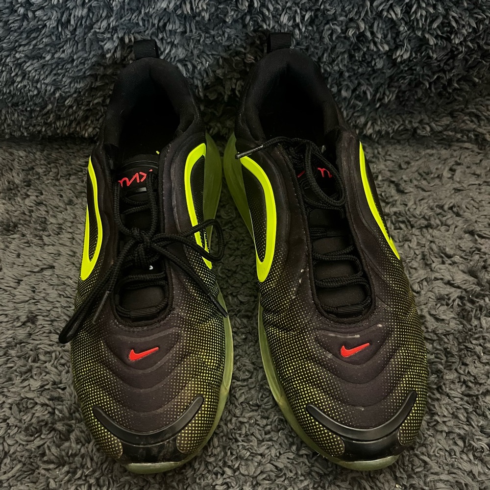 Nike Air Max Black and Neon Green Sneakers